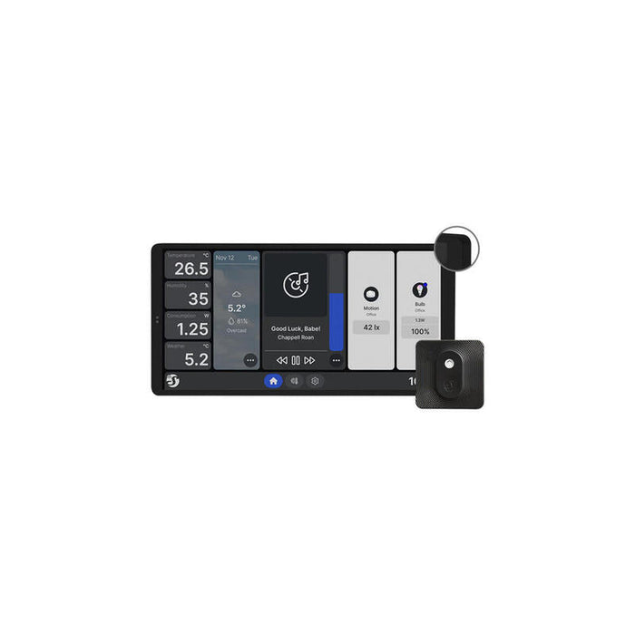 Shelly Wall Display X2 Black + Blu H&T, Panel De Control Negro Shelly_wdx2_ht_bundle_s