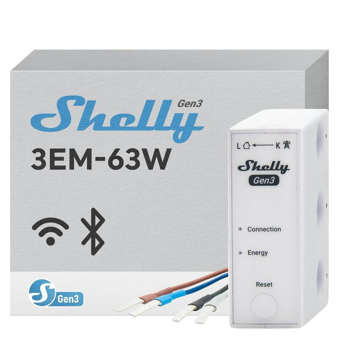Shelly Relé "3em-63w Gen3" Contador Eléctrico