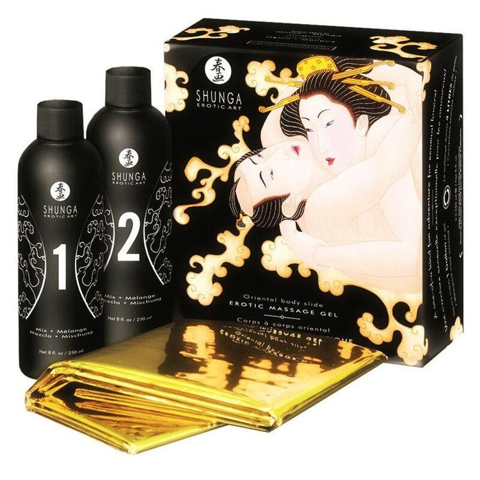 Shunga Kit De Gel De Masaje Aroma A Melón Y Mango