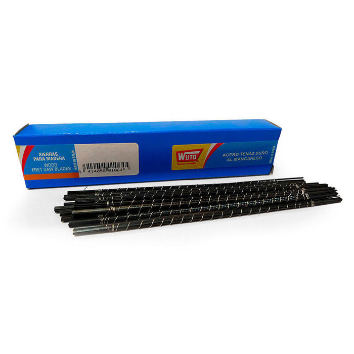 Sierra De Marqueteria Para Madera, 8/13cm 18tpi (Caja 144 Sierras) Wuto