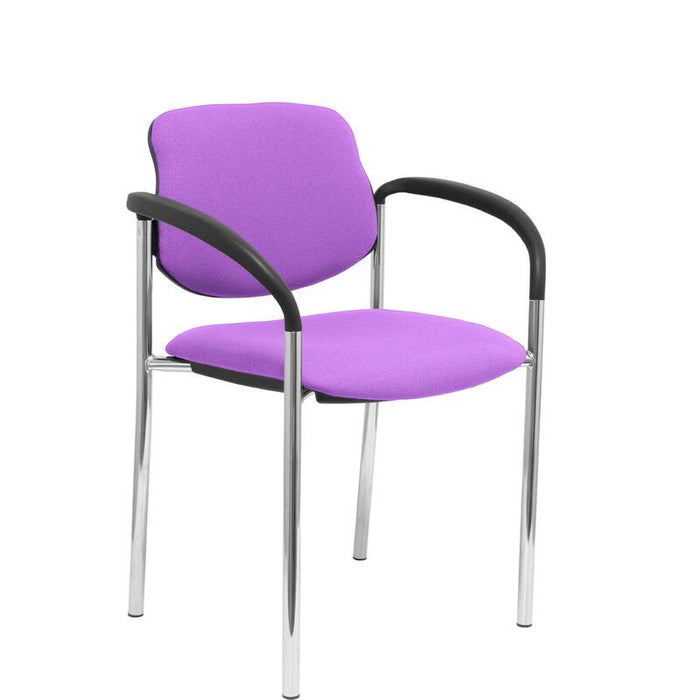 Silla Fija Villalgordo Bali Lila Chasis Cromo Con