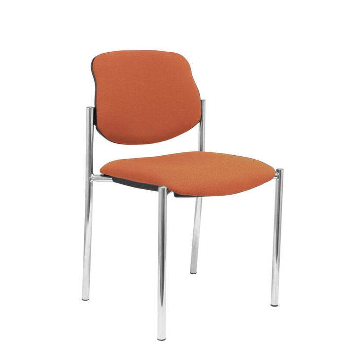 Silla Fija Villalgordo Bali Marrón Chasis Cromo