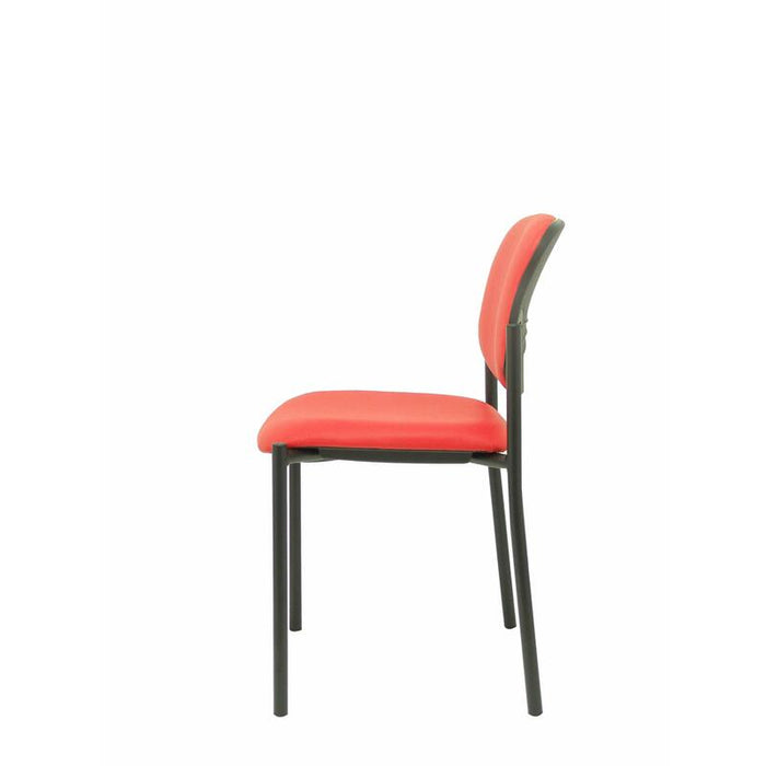 Silla Fija Villalgordo Similpiel Rojo Chasis Negr