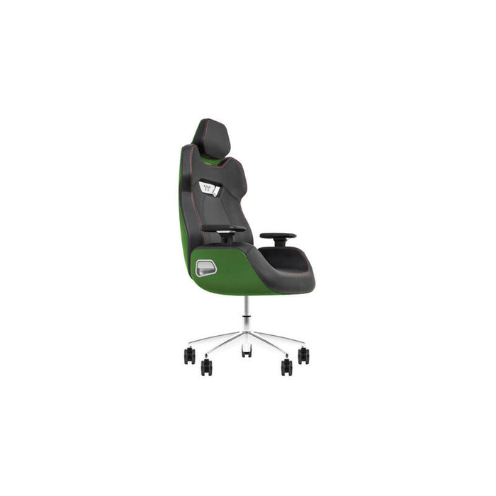 Silla Gaming Thermaltake Argent E700 Diseño De Studio Fa Porsche Ggc-Arg-Rglfdl (Verde/Marrón, Tela Pata De Gallo Verde Carrera)