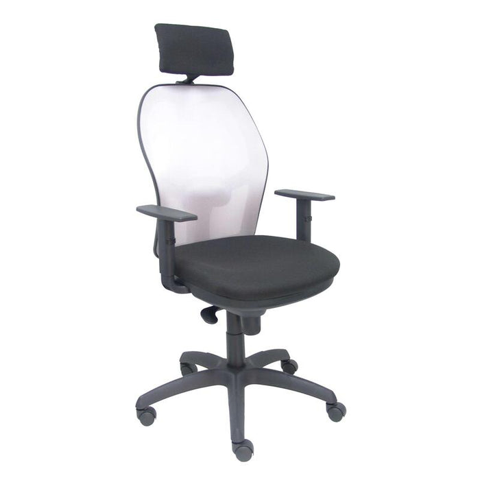Silla Jorquera Malla Gris Asiento Bali Negro Cabec