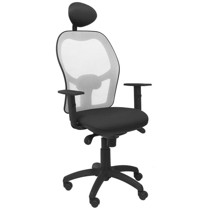 Silla Jorquera Malla Gris Asiento Bali Negro Con