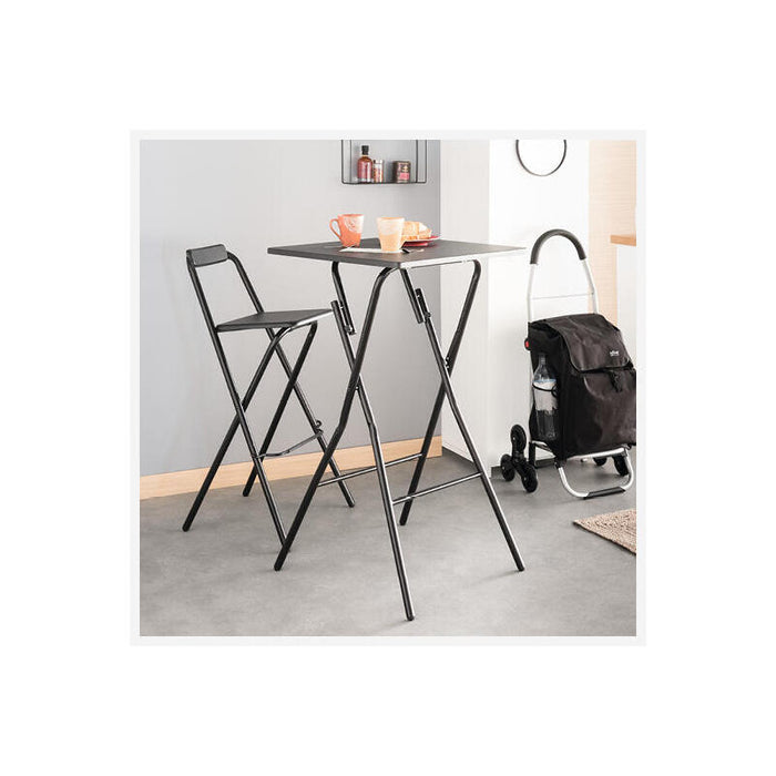 Silla Plegable De Cocina Negra 44x44x79,5cm