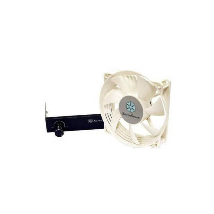 Silverstone Fm92b 90x90x25 Con Aspas De 110x110 Y Regulador Negro