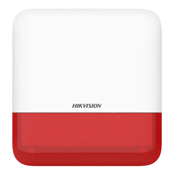 Sirena Inalámbrica De Exterior Compatible 868 Mhz Hikvision Axpro Indicador Rojo