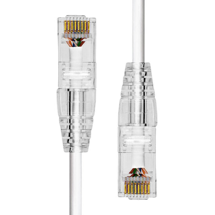 Slim Cat6a Utp Ethernet Cable  White 12.5m
