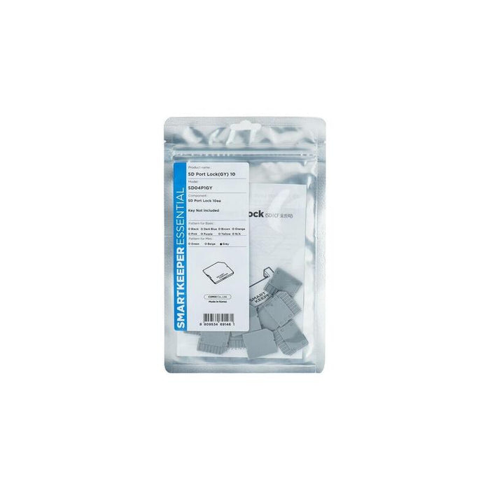 Smartkeeper Essential Micro Sd Port Lock (Msd04), Cerradura De Embutir Código De Color Gris, 10 Piezas Msd04p1gy