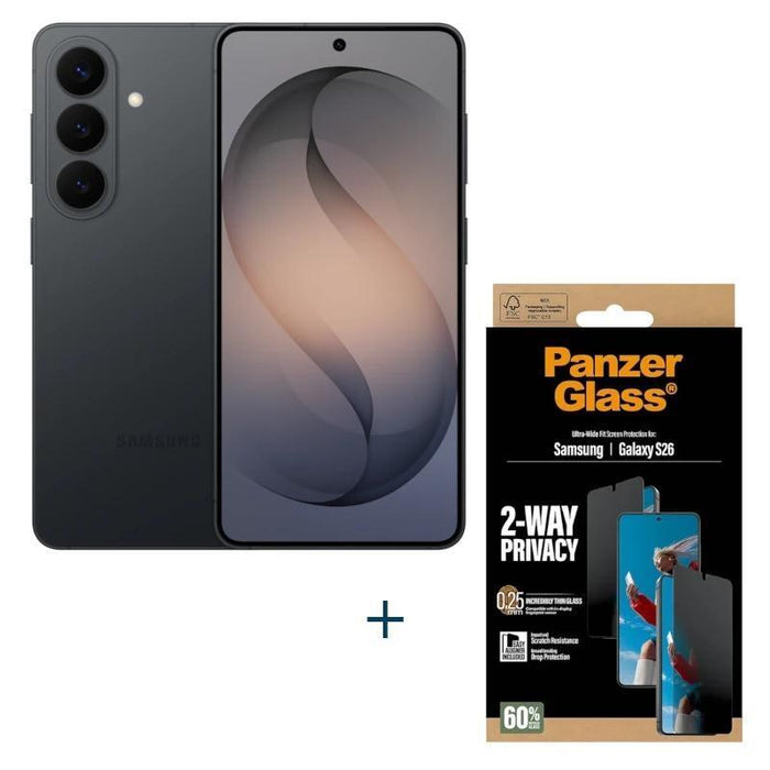 Smartphone Samsung Galaxy S26 256gb Ee Black+Prot Priv Panzer