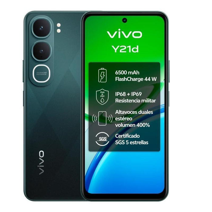 Smartphone Vivo Y21d 4gb(+4) 128gb 6.68" Ip69 Jade Green
