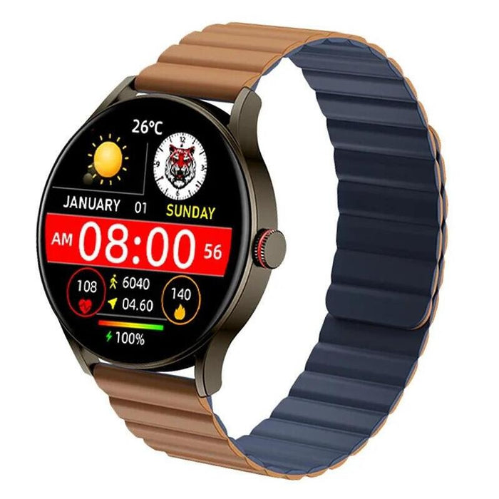 Smartwatch Imiki Tg1 Brazowy Android Ios Dotyk Amoled