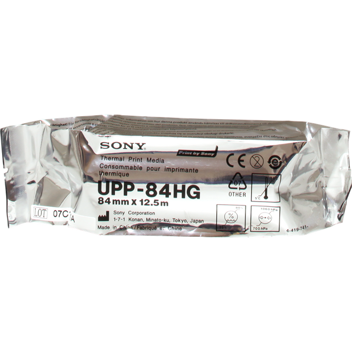 Sony Papel Blanco Upp-84hg Papel Termo, Rollo, 84mm X 12,5m