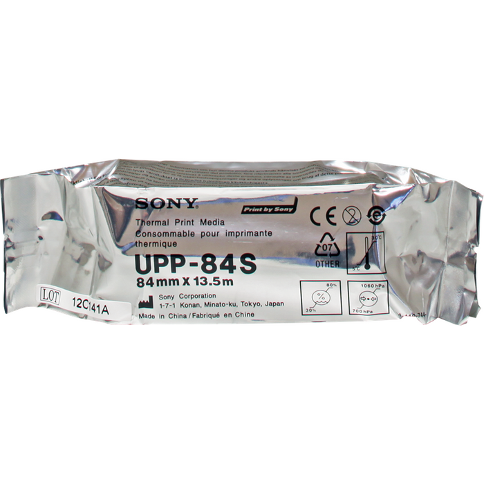Sony Papel Blanco Upp-84s Papel Termo, Rollo, 84mm X 13,5m