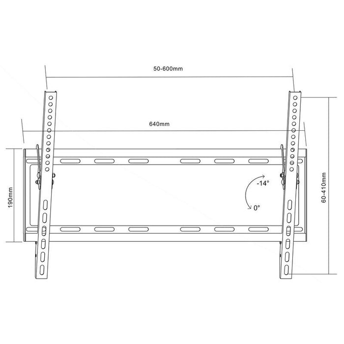 Soporte De Pared Para Tv Maclean Mc-605 Inclinación De Pared - 70 Máx.35 Kg