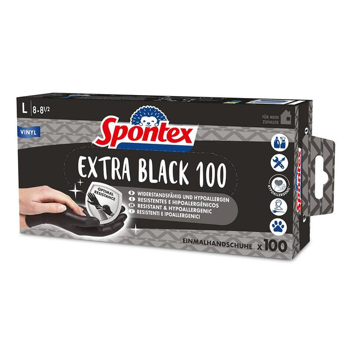 Spontex Einmalhandschuhe Extra Black 100 De Vinyl Gr. L