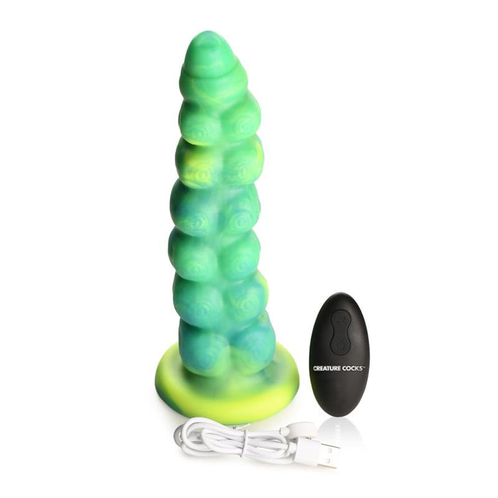 Squirmer Dildo Con Thrusting Y Vibración Control Remoto Silicona
