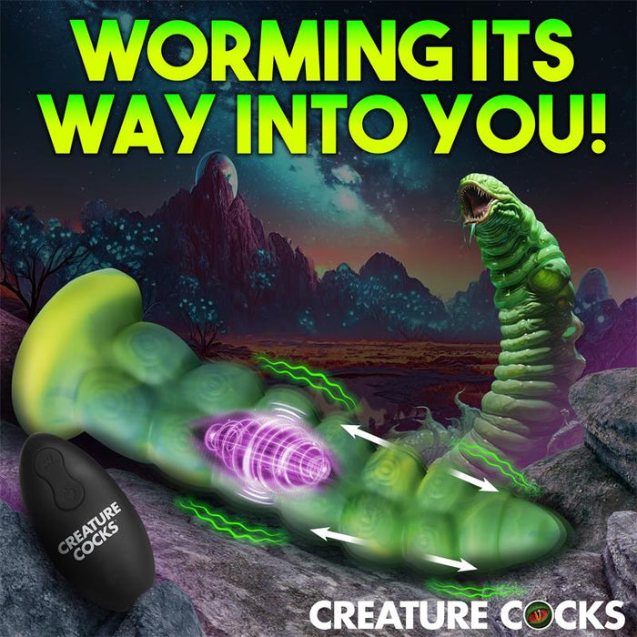 Squirmer Dildo Con Thrusting Y Vibración Control Remoto Silicona
