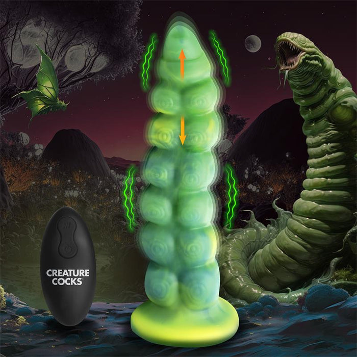 Squirmer Dildo Con Thrusting Y Vibración Control Remoto Silicona