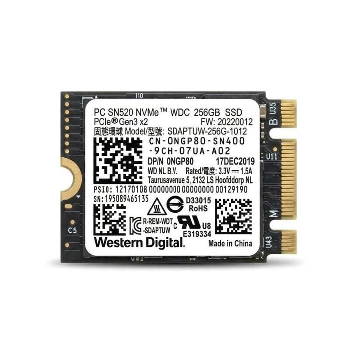 Ssd M.2 Reacondicionado 256gb  Western Digital  Sn520 Nvme Sdaptuw-256g-1012 1 Año De Garantia