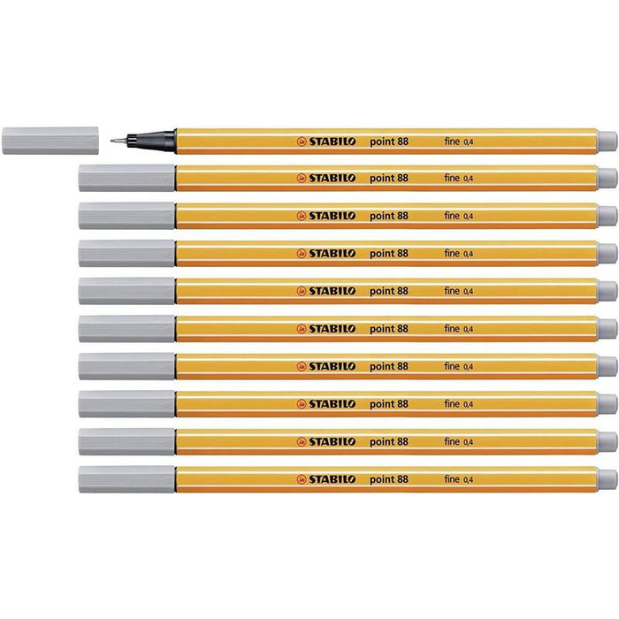 Stabilo Point 88 Rotulador Gris Medio -10u-