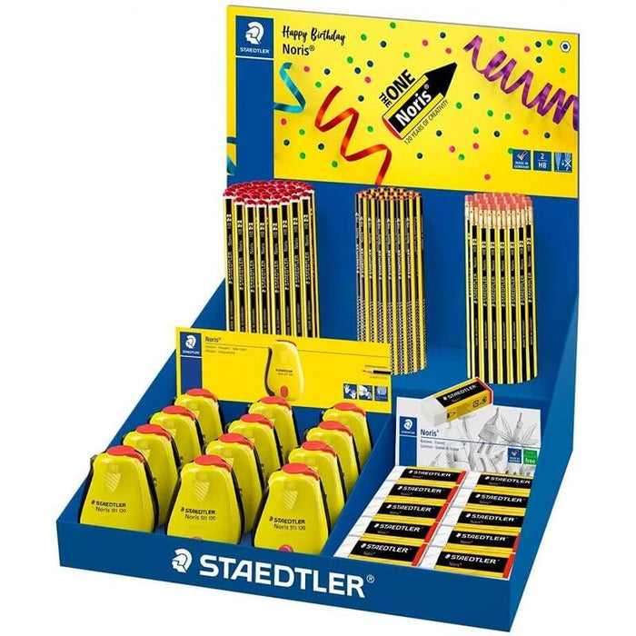 Staedtler Expositor De Sobremesa Lapiz Grafito Noris 120 Hb Feliz Cumpleaños