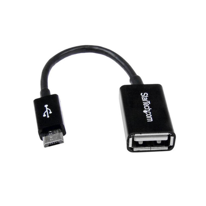 Startech Adaptador Otg Micro Usb A Usb M/H 0.10m Negro Uusbotg