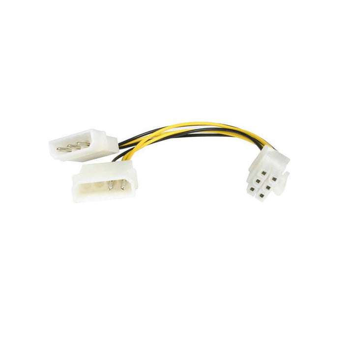 Startech Cable Adaptador De Alimentacion 2xmolex Lp4 A 1xpci-E Graficos 15cm