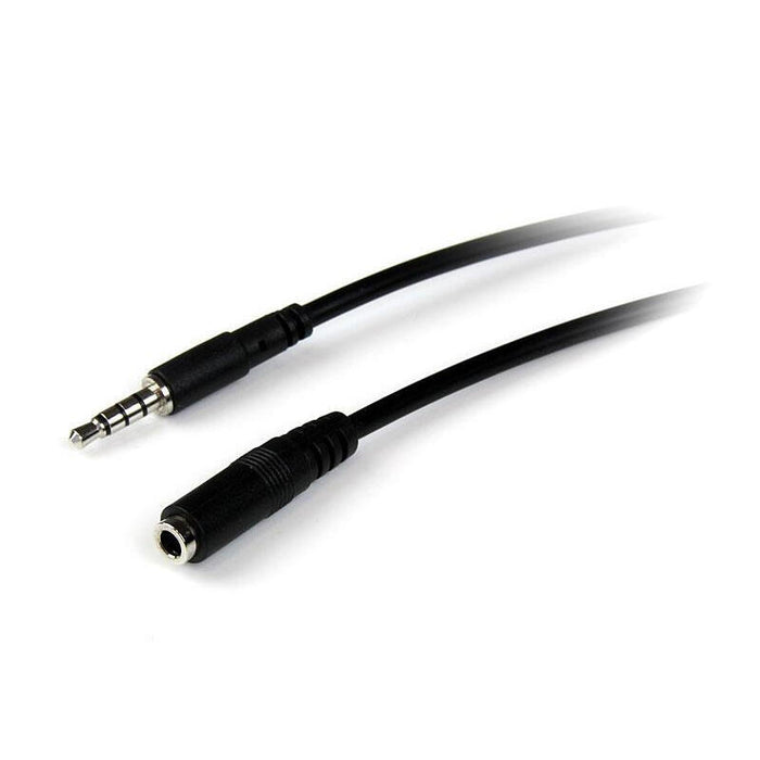 Startech Cable Audio Jack 3.5 M/H Alargo 4 Pines 1m Negro Muhsmf1m