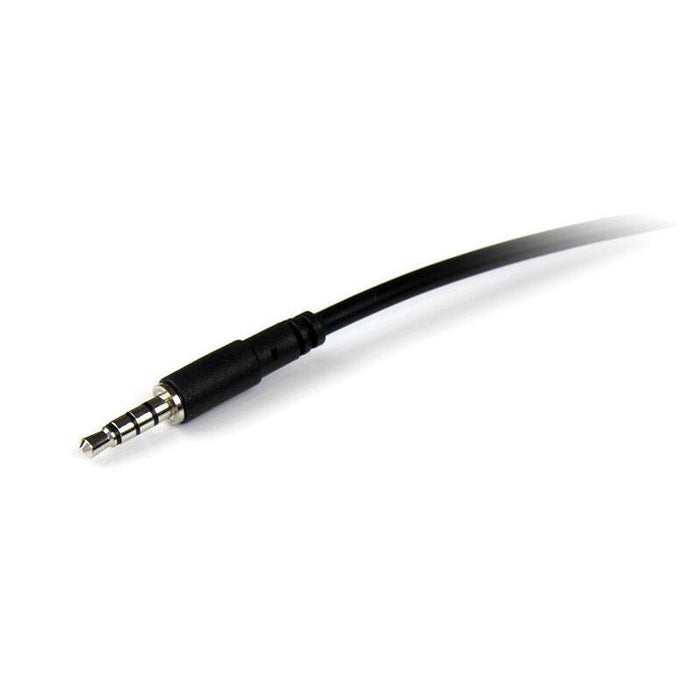 Startech Cable Audio Jack 3.5 M/H Alargo 4 Pines 1m Negro Muhsmf1m