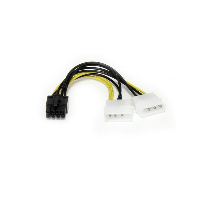 Startech Cable De Alimentacion Molex Lp4 A Pci 8 Pines Para Tarjeta Grafica Lp4pciex8adp