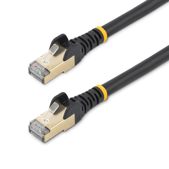 Startech Cable De Red Ethernet Rj45 Cat6a Blindado Stp 0.5m - Cable Sin Enganche Snagless - Negro