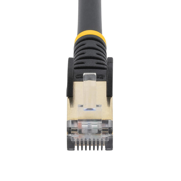 Startech Cable De Red Ethernet Rj45 Cat6a Blindado Stp 0.5m - Cable Sin Enganche Snagless - Negro