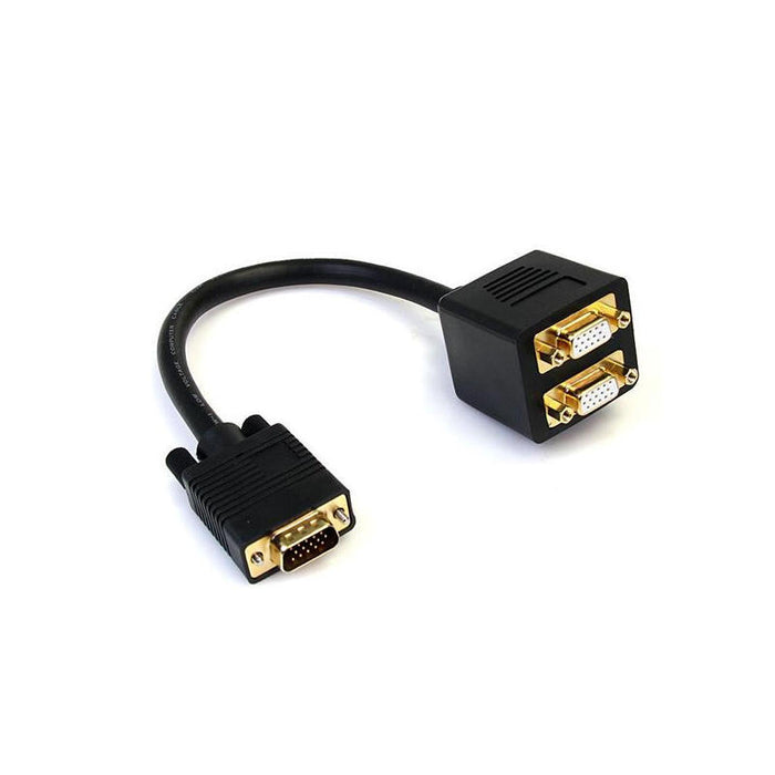 Startech Cable Duplicador Divisor De Video Vga M/X2h 0.30m Negro Vgaspl1vv