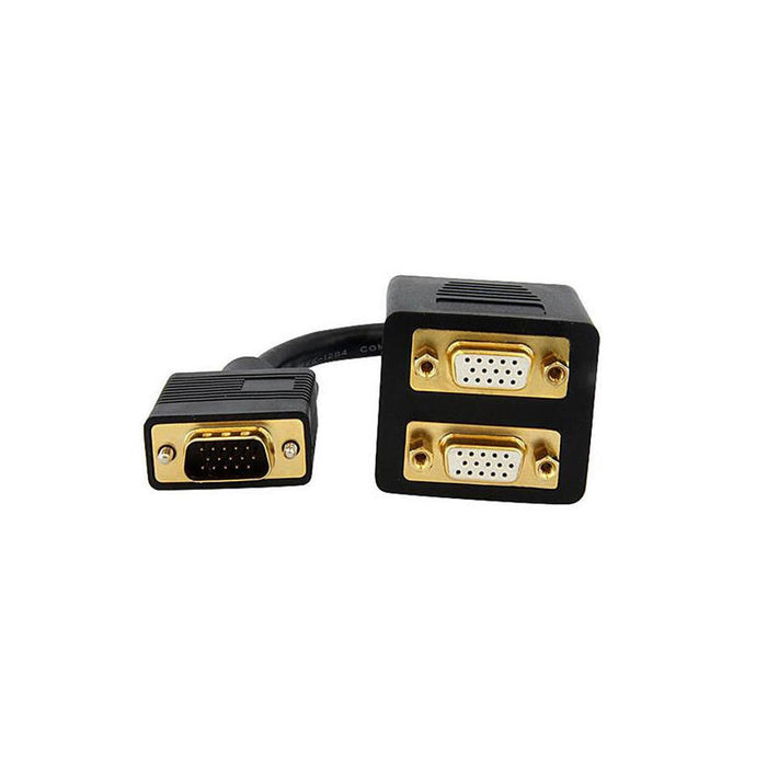 Startech Cable Duplicador Divisor De Video Vga M/X2h 0.30m Negro Vgaspl1vv
