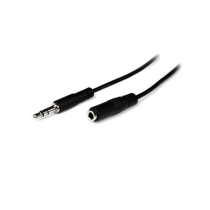 Startech Cable Jack 3,5mm 3 Pines (Alargo) M/H 1m Negro Mu1mmfs