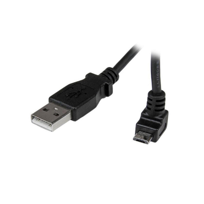 Startech Cable Usb 2.0 A Micro Usb Acodado 1m  Negro Usbaub1mu