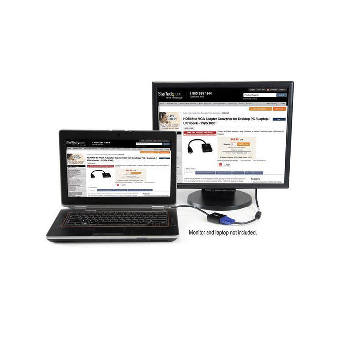 Startech.Com Adaptador Conversor De Video Hdmi A Vga Hd15 - Cable Convertidor - 1920x1200 - 1080p 3 Años