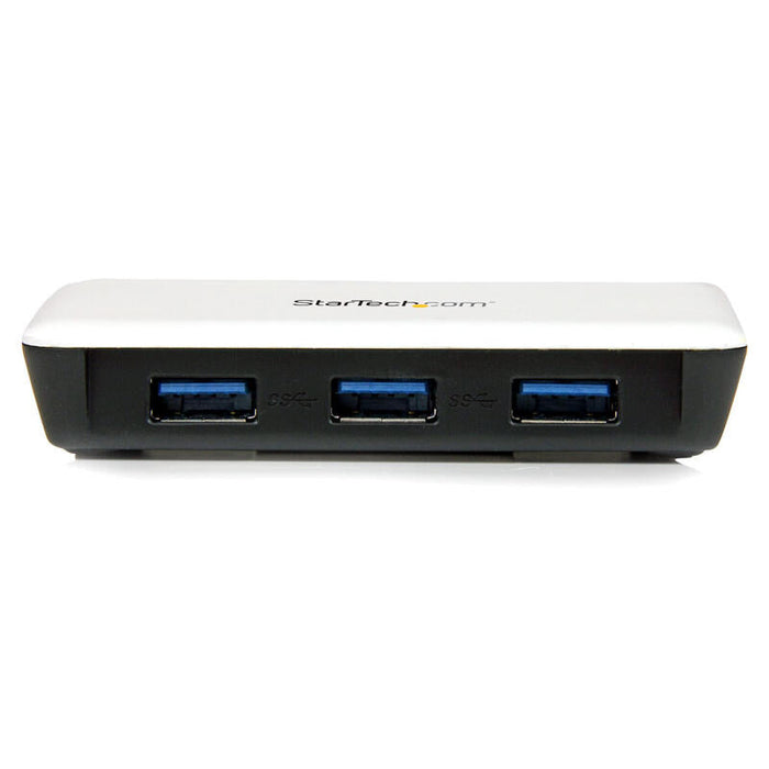 Startech.Com Adaptador De Red Nic Gigabit Ethernet Externo Usb 3.0 Con Hub Concentrador Ladron Superspeed 3 Puertos Con Corriente - Blanco,2 Años