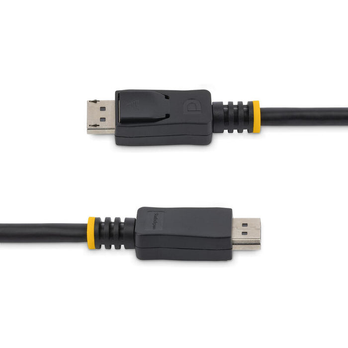 Startech.Com Cable De 2m Certificado Displayport 1.2 4k Con Cierre De Seguridad Bloqueo Con Pestillo 2x Macho Dp Extensor Latches Negro Cable Displayport Displayport (M) A Displayport (M) 2 M Trabado Negro