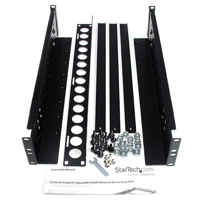 Startech.Com Rieles Universales Fijos De Profundidad Ajustable Para Rack De Servidores 19" 2u