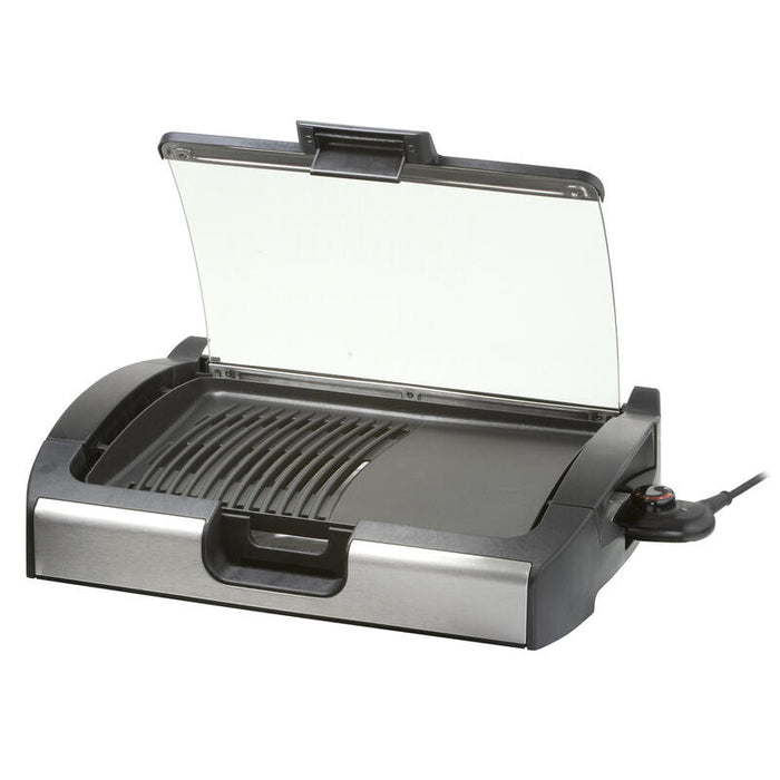 Steba Bbq Tischgrill Vg 200  (Negro, 2.200 Watt, Mit Glasdeckel) 06-49-00