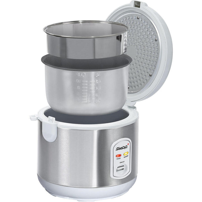 Olla Arrocera Steba Rk 2 Acero Inoxidable/Blanco, 700 W, 3,5 Litros 050200