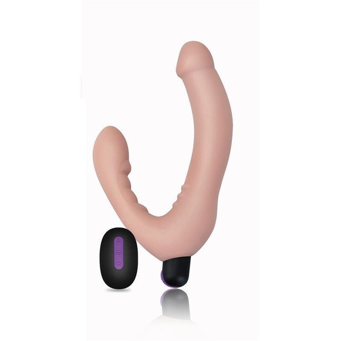 Strapless Strap-On Usb Rechargeable-Flesh
