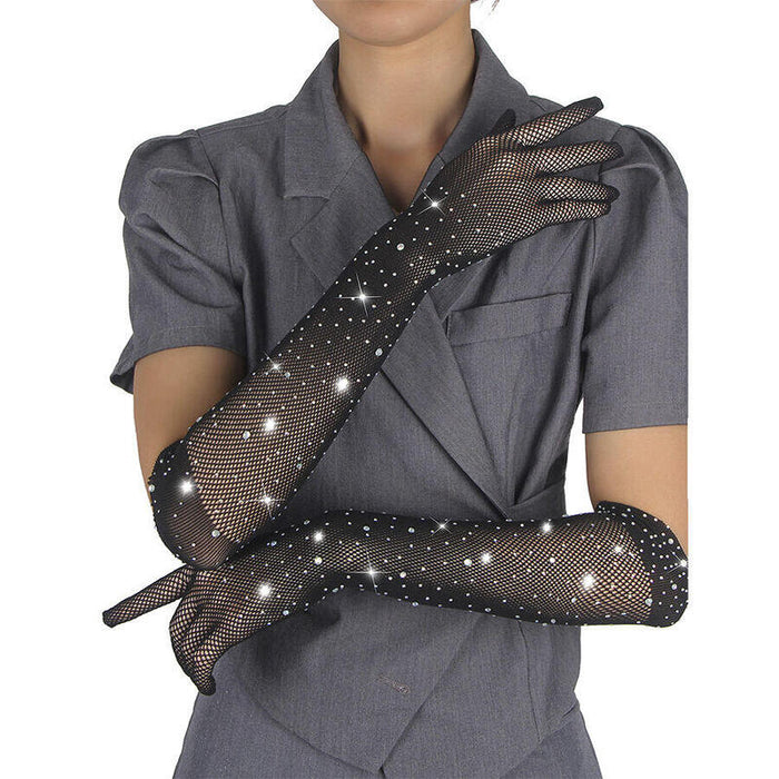 Subblime - 957469 Guantes Transparentes Con Brillo Negro S/M