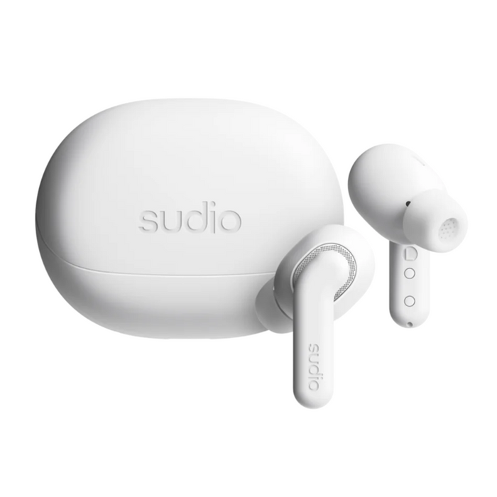 Sudio E4 Pro True Wireless Earbuds, White