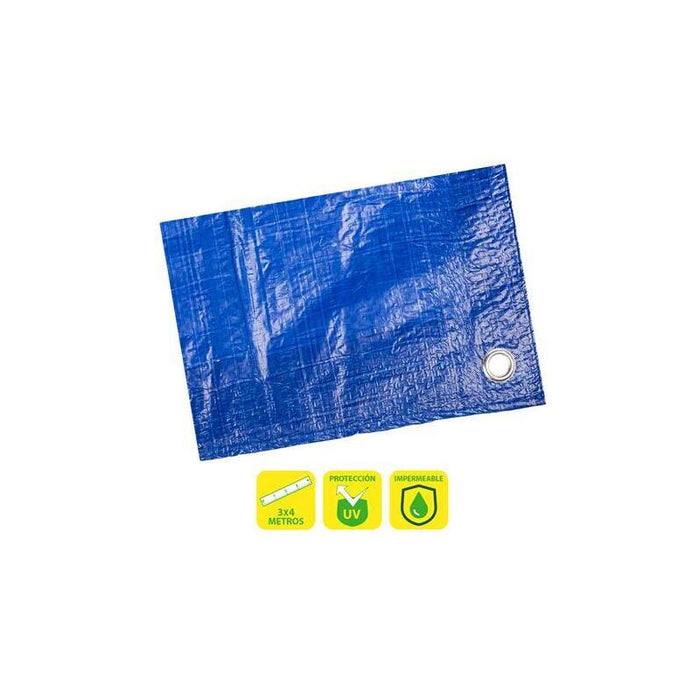 Sungarden Toldo / Lona Con Ojales De Metal 3x4m - Azul