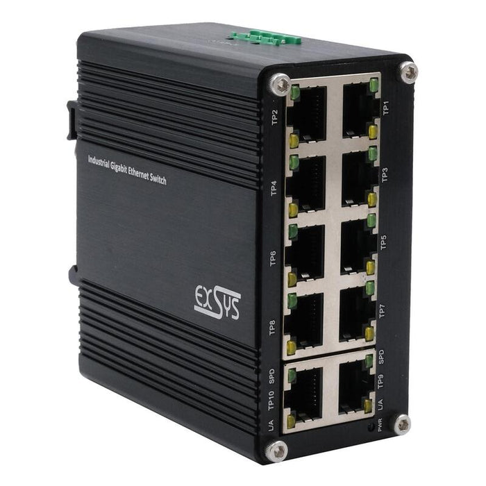 Switch 10port Industrie Ethernet 10x10 100 1000tx 12-48vdc